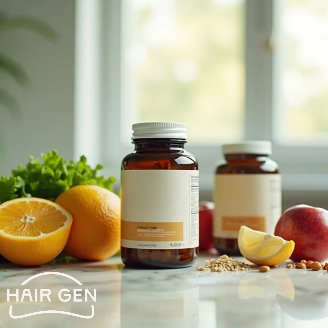 Compléments alimentaires pour renforcer les cheveux, un traitement efficace en cas de chute liée à des carences nutritionnelles.