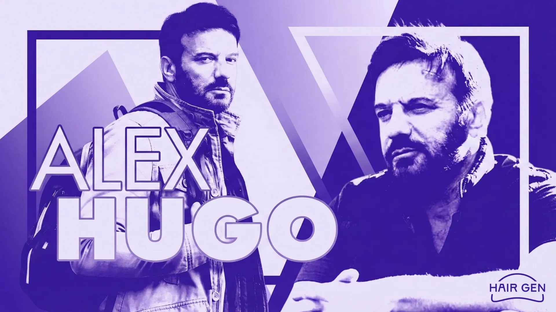 Affiche promotionnelle stylisée montrant Samuel Le Bihan dans son rôle d'Alex Hugo avec une chevelure dense et texturée.