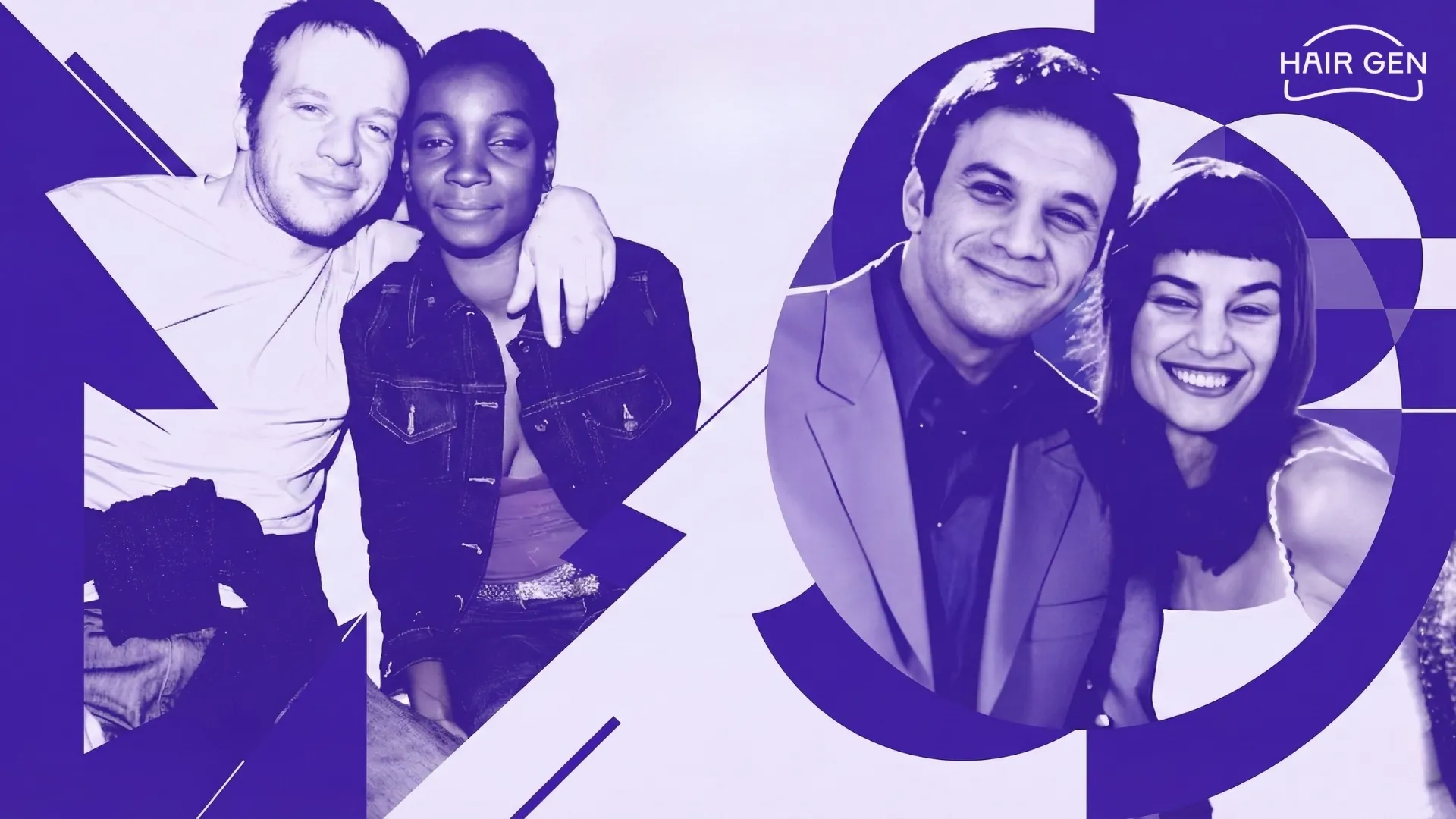 Photographies d'archives  montrant un très jeune Samuel Le Bihan souriant, avec sa chevelure originelle.