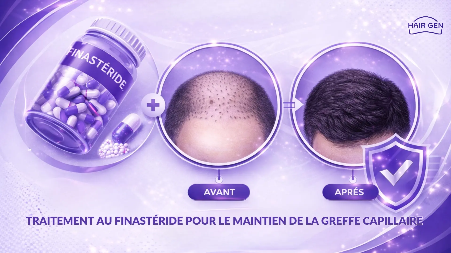 Résultats du traitement au Finastéride pour le maintien de la densité après une greffe de cheveux réussie.