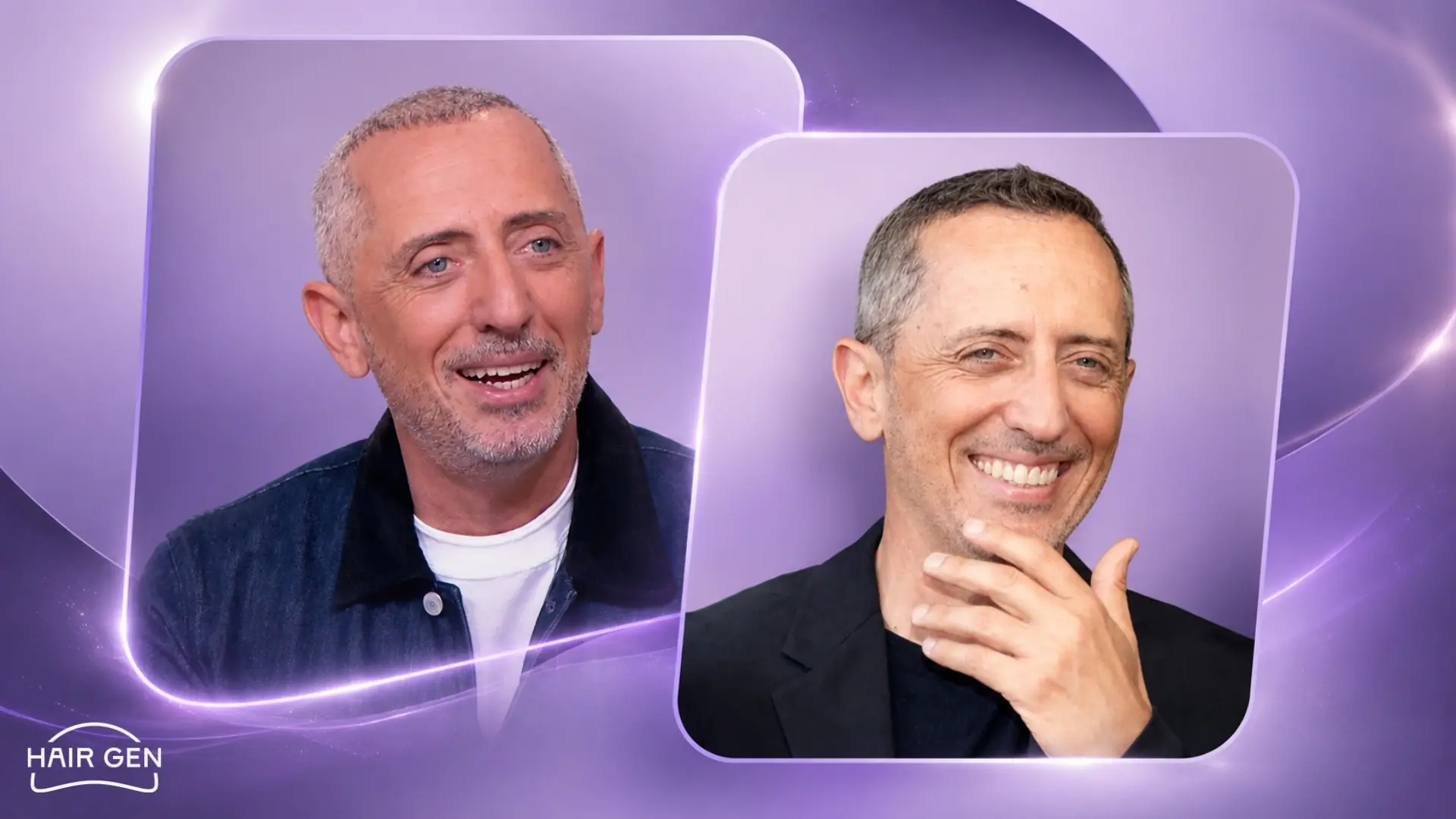 Gad Elmaleh cheveux blancs cheveux très courts image plus naturelle