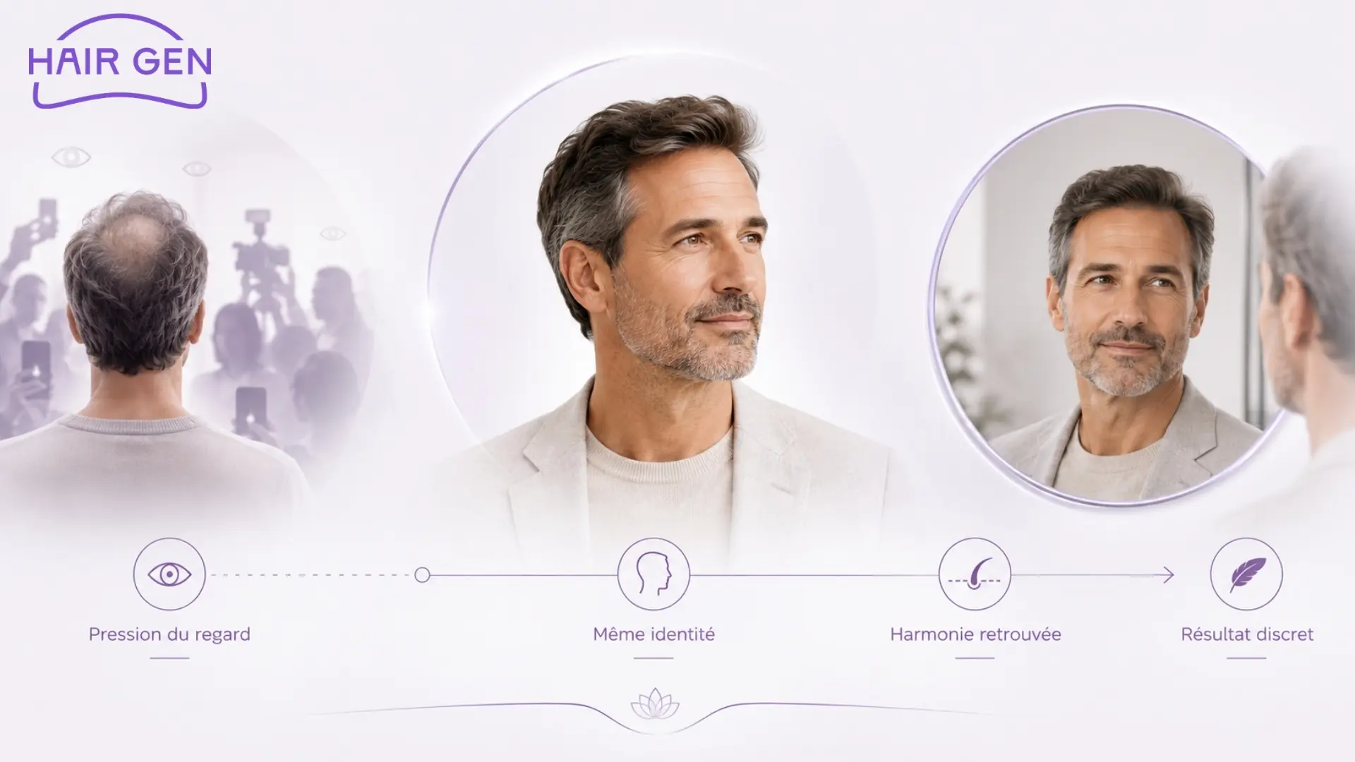 Image masculine écran perte cheveux greffe capillaire hommes