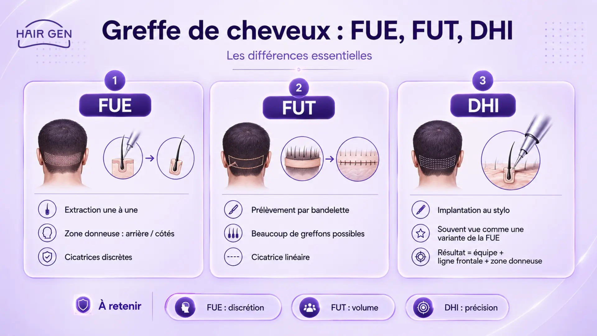 Les différentes techniques de greffe capillaire