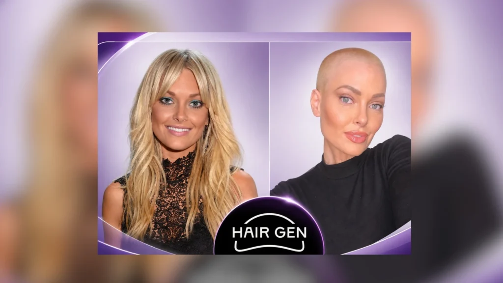 Caroline Receveur avant et après sa perte de cheveux