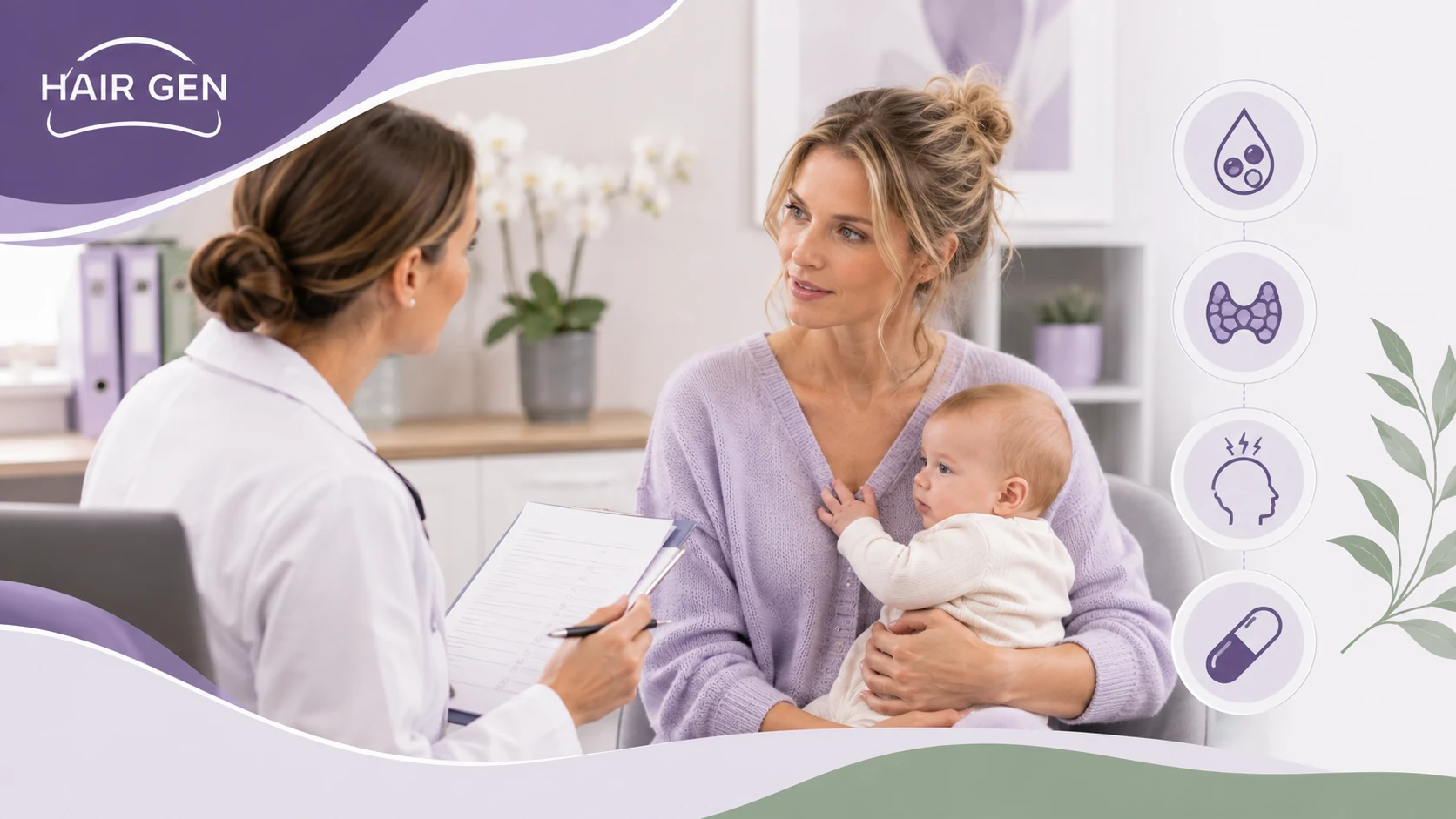 Consultation médicale avec bilan sanguin pour rechercher une carence ou une autre cause