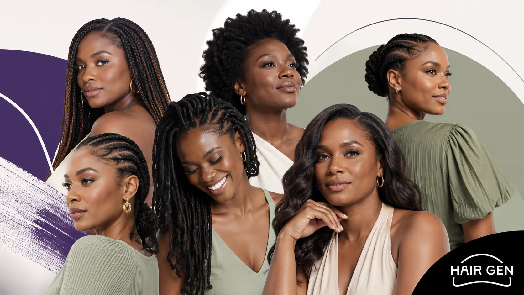 Diversité de coiffures afro réalisées avec différents niveaux de tension