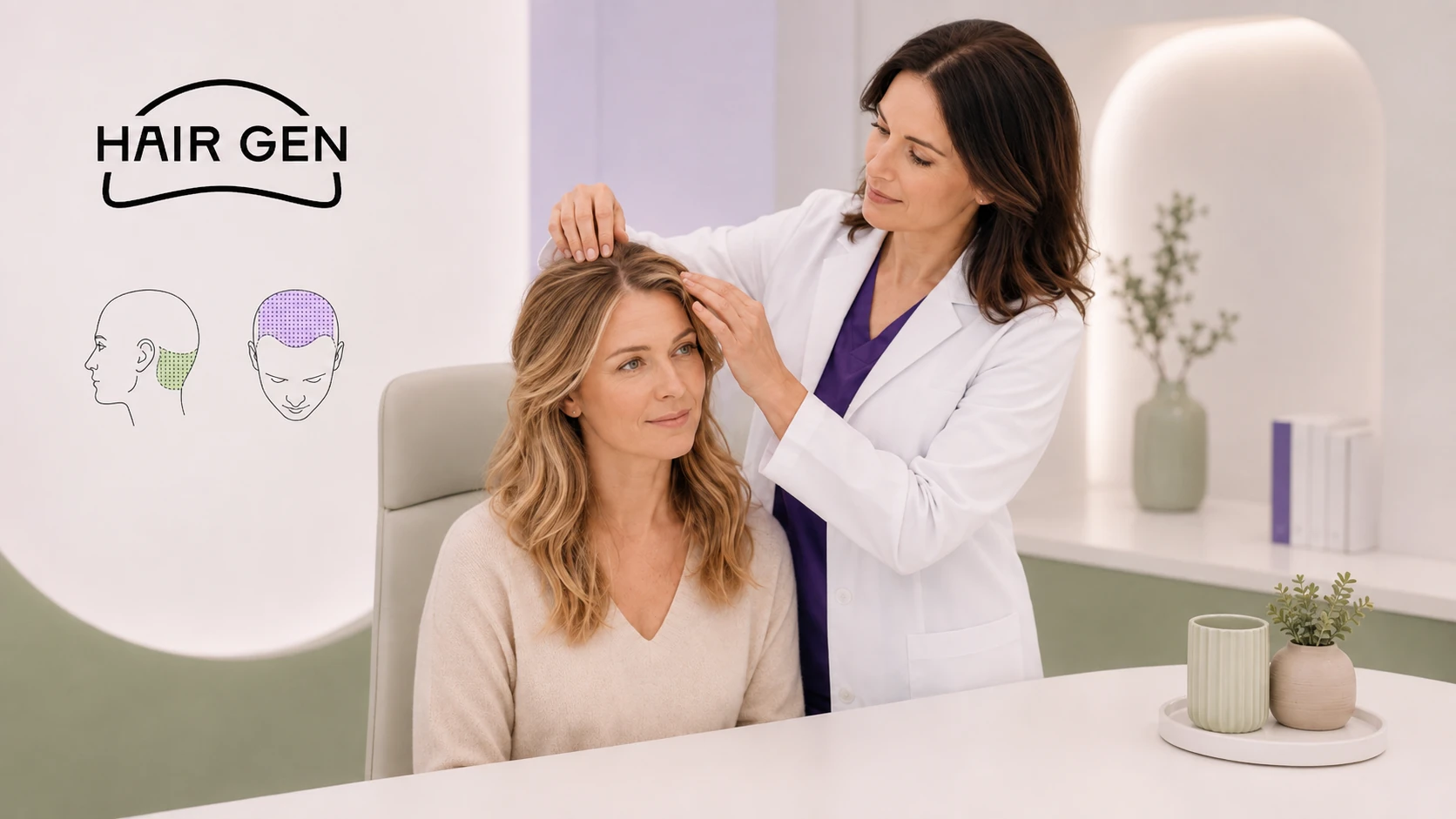 Consultation dermatologique avant toute hypothèse de greffe capillaire chez une femme