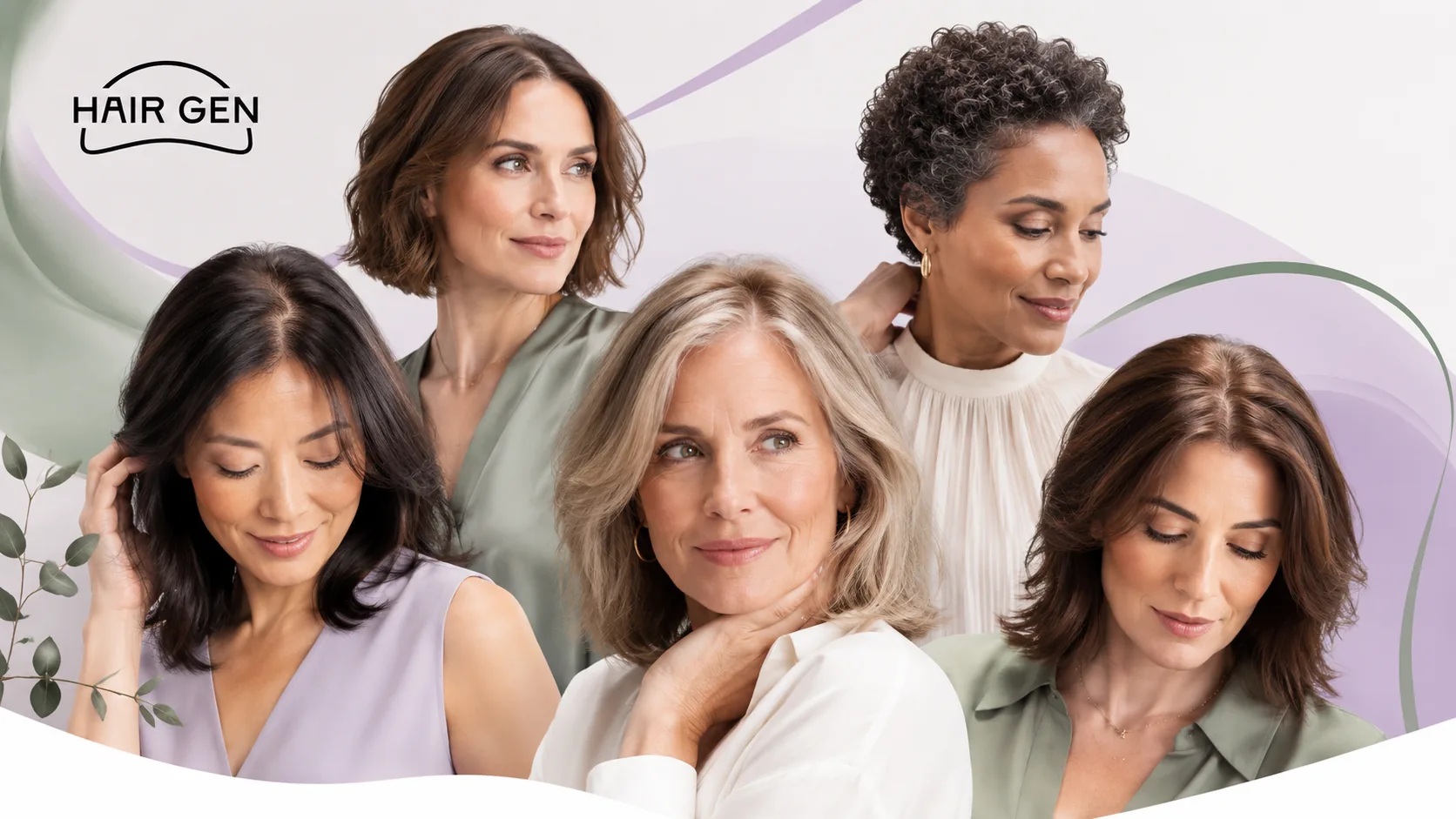 Groupe de femmes concernées par différentes formes d’affinement capillaire