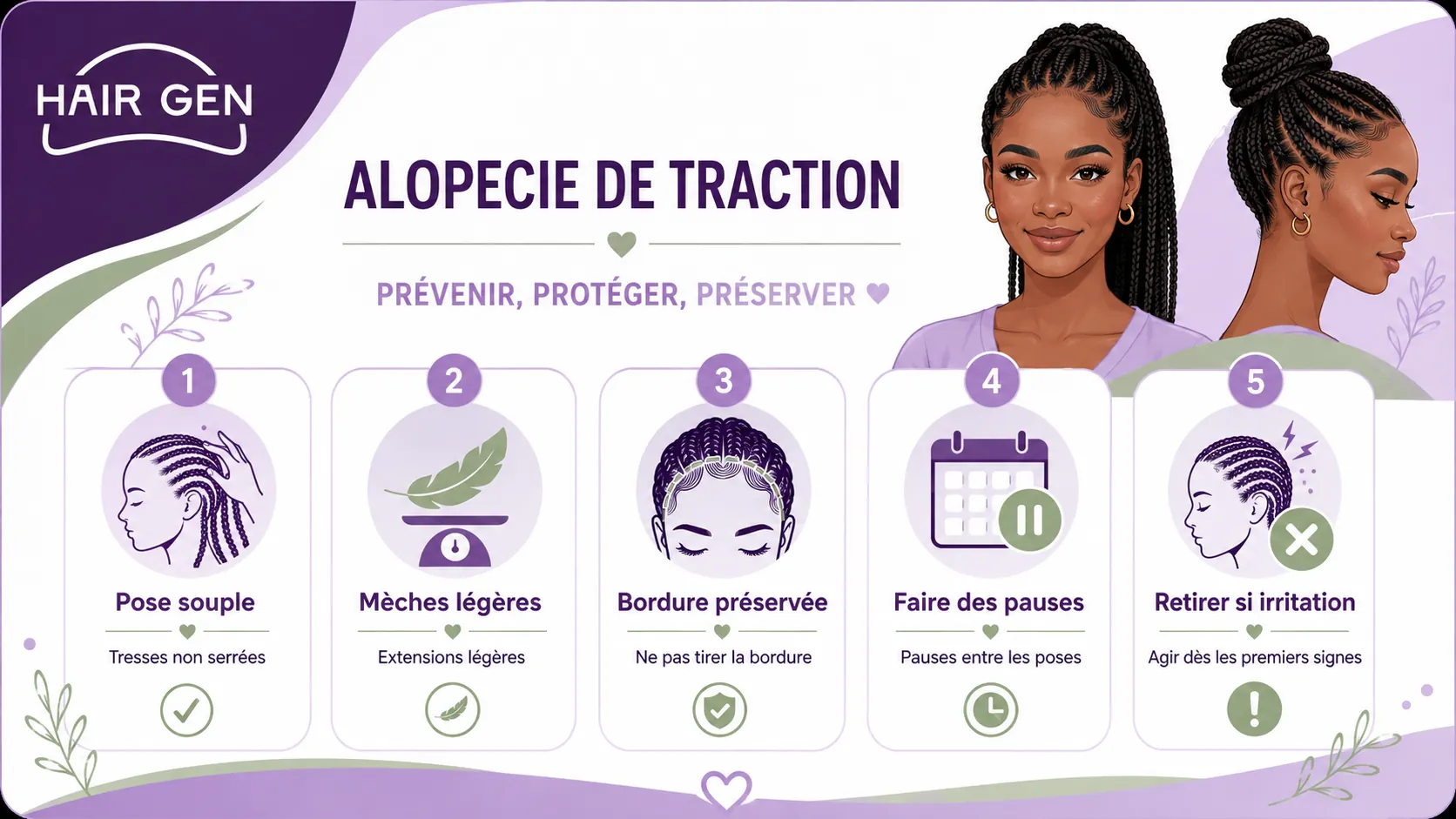 Gestes de prévention lors de la pose de tresses et d’extensions
